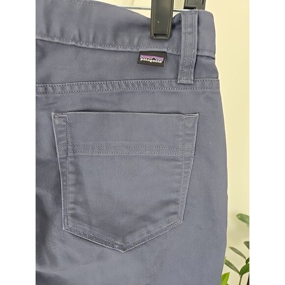 Patagonia Womens Blue Organic Cotton Rugged Twill Canvas Pinyon Pines Pants Sz 4 - Picture 9 of 12